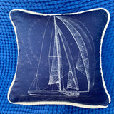 Blue RS1 Yacht Cushion Cover