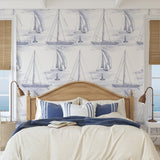 Hamble Yachts Wallpaper, Signature Blue