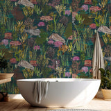 Seaview Mural Wallpaper, Teal
