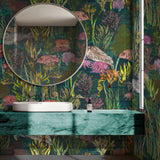 Seaview Mural Wallpaper, Teal