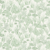 Seaview Mural Wallpaper, Moss Green