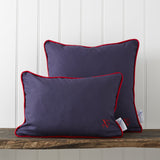 Navy & Red Cord Cushions