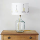 Recycled Glass, Demijohn Lamp with Cardinal Shade (30cm)