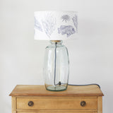Recycled Glass Lamp, Vase Shape, with Solent Snapper Shade (30cm)