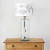 Recycled Glass, Tall Lamp, with Solent Snapper Shade (30cm)