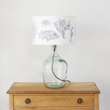 Recycled Glass, Demijohn Lamp, with Solent Snapper Shade (30cm)