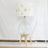 Recylced Glass, Big Teardrop Lamp with Original Cardinal Shade (50cm)
