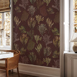 Kelp Forest Wallpaper, Garnet Red