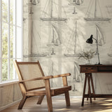 Hamble Yachts Wallpaper, Parchment