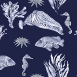 Solent Snapper, Quink Blue, Gabardine Fabric