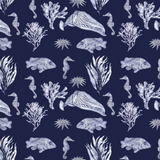 Solent Snapper, Quink Blue, Gabardine Fabric