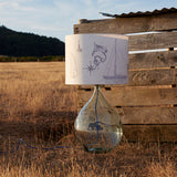 Recylced Glass Lamp, Big Teardrop, with Cowes Shade (50cm)