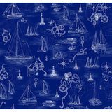 Cowes Mural Wallpaper, Quink Blue