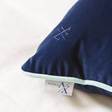 Velvet Cushion, Oxford Square, Midnight Blue