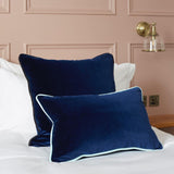 Velvet Cushion, Oxford Square, Midnight Blue