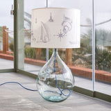 Recylced Glass Lamp, Big Teardrop, with Cowes Shade (50cm)