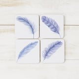 NEW!! Feathers Coasters Set (4x)