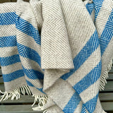 Coastal Stripes Blue, British Wool