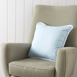 Sky Blue with White Rope Cord Cushion Covers