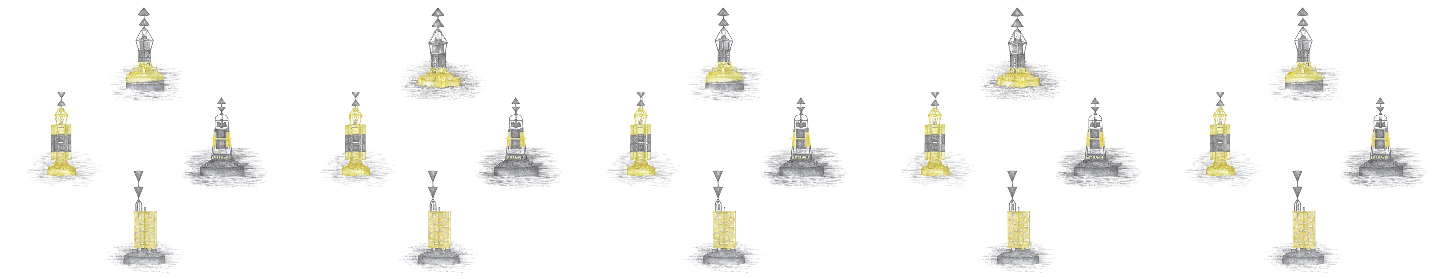 Recylced Glass, Big Teardrop Lamp with Original Cardinal Shade (50cm)