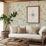 Cowes Mural Wallpaper, Parchment