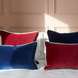 Mulled Wine Red Velvet Rectangle Cushion