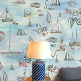 Cowes Mural Wallpaper, Watercolour