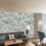 Cowes Mural Wallpaper, Watercolour